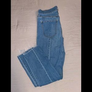 Old Navy High Waisted Ripped Bottom Jeans